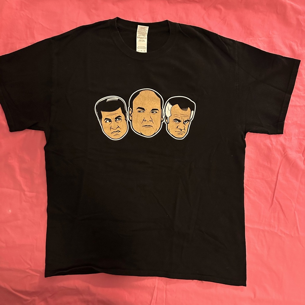 RARE HBO SOPRANOS shirt. Tony Soprano, Silvio Dante and Paulie.